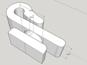 perfil metálico 8mm slot de torção clipe outros 3d print model - Mito3D