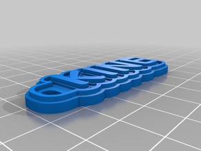 inek nati Anahtarlık özelleştirilmiş 3d print model - Mito3D