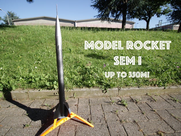 modelo de foguete sem diy engineeringproject makeredchallenge2 scienceproject solidworks 3D print model - Mito3D