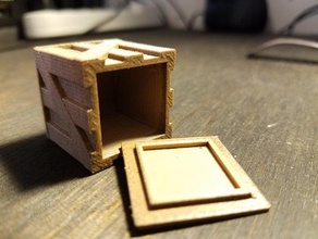 ahşap sandık 3d baskı testleri bin kutusu sevimli filaman küçük bir kutu depolama şey 3d print model - Mito3D