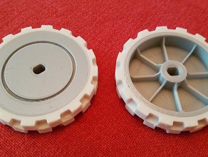 vr100 de vorwerk modifié neato xv la série replacementupgrade roue pièces 3d print model - Mito3D