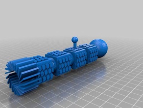 glind starship 3d la stampa fantascienza scifi astronave giocattolo 3d print model - Mito3D