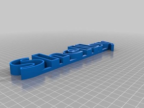shelby txt 1 poller one font sculptures customized 3d print model - Mito3D