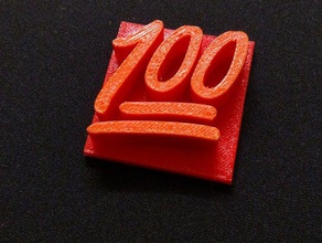 100 percent emoji signs logos 3d print model - Mito3D