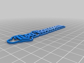 lisa trousseau bleu de porte-clés personnalisé 3d print model - Mito3D
