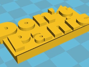 dont panic stand up other 3d print model - Mito3D