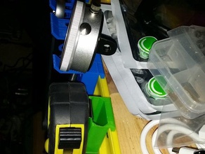 measument tape holder din rail organization 3d print model - Mito3D