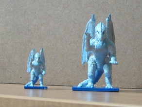 dragón en miniatura criaturas dungeons dragons pathfinder mesa 3d print model - Mito3D