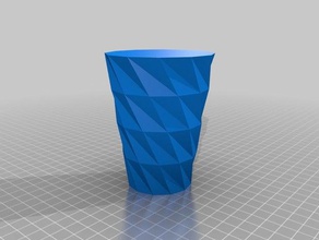 meu personalizados torcida polígono vaso contentores 3d print model - Mito3D