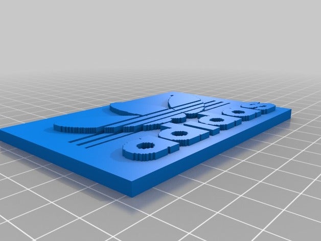 keychain adidas logo edit other 3d slash 3D print model - Mito3D