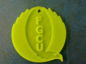 fgcu keychain keychains florida gulf coast 3d print model - Mito3D