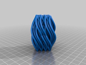 4x4x4 twisted strands decor customized 3d print model - Mito3D