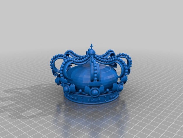 corona réel espa&ntildeola bijoux 3D print model - Mito3D