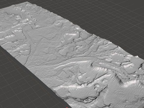 eberswalde delta marte la fisica l'astronomia 3d topo geologia fiume topografia acqua 3d print model - Mito3D