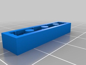my customized lego-compatible brick 1x4 tile construction toys 3d print model - Mito3D