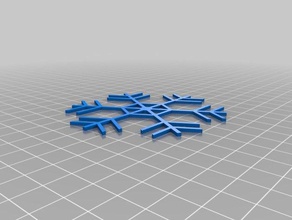 snow flake 3d printing snowflake 3d print model - Mito3D