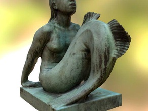 sereia varreduras réplicas Impressora 3d A impressão Digitalização em bronze nude escultura mulher 3d print model - Mito3D