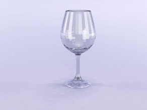 simple wine glass easy print kitchen dining 3d print model - Mito3D