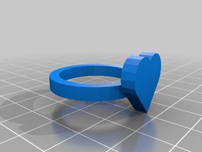 heart ring 3d printing 3d print model - Mito3D