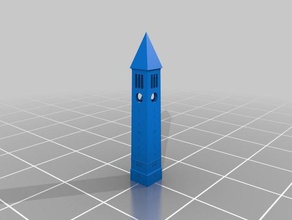 cornell university mcgraw clock tower buildings structures campanile maya 3d print model - Mito3D