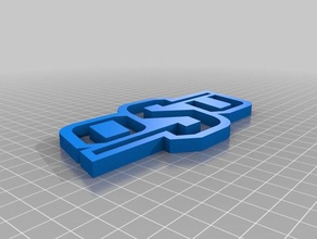 o estado de oklahoma atlético logotipo oficial 3d impressão 3d print model - Mito3D