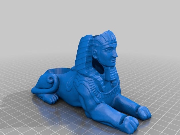 esfinge cartão de visita suprimentos escritório titular negócio do material clipe copa lápis 3D print model - Mito3D