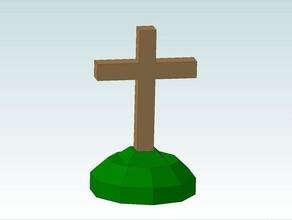 low-poly croix sculptures chrétienne low poly 3d print model - Mito3D