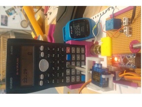 clockulator 3d printing arduino calculator cool desk funny servo spring stupid 3d print model - Mito3D