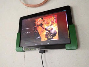 universal tablet wall mount organization holder wallmount wallmounted hanger 3d print model - Mito3D