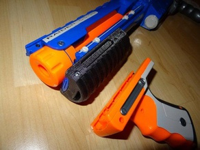 nerf rampage raider frontgrip hobby nerfgun blaster gun 3d print model - Mito3D