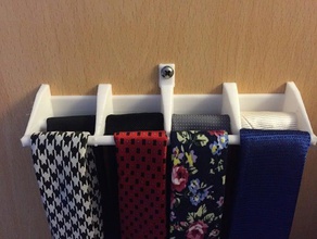 tie rack hanger simple household 3d print model - Mito3D