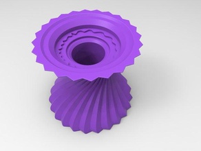 vase outdoor garden gallipot urn vessel bowl flower pot vases hole pipkin spiral printing 3d print model - Mito3D