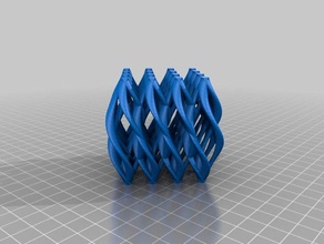 4x4x4 v2 twisted strands decor customized 3d print model - Mito3D