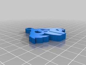 beaver key chain, llavero castor-logo ingenieria civil Schlüsselanhänger 3d print model - Mito3D