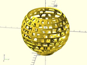 texte de la sphère les mathématiques art le conteneur l'art pi openscad jour spirale 3d print model - Mito3D