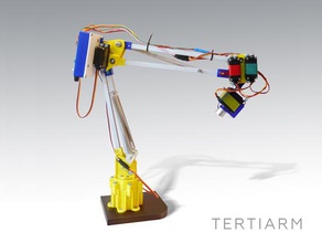 tertiarm 3d printed robot arm robotics arduino mega uno engineering gripper hack hand ikea magnet manipulator open hardware source servo tertial 3d print model - Mito3D