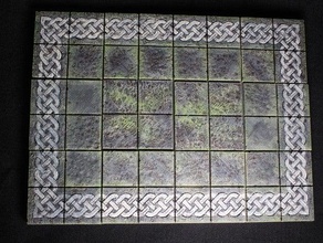 openforge 20 cut-stone celtic knotwork floor toy game accessories dnd tiles dungeon miniatures openforge2 pathfinder rpg tabletop terrain 3d print model - Mito3D