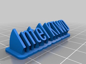 intel ktwd office personalizado 3d print model - Mito3D