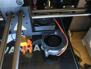 wanhao d6 soplador de soporte del ventilador escape 3d la impresora partes 3d print model - Mito3D
