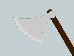 viking dane axe props combat edge historic history living reenactment weapon 3d print model - Mito3D
