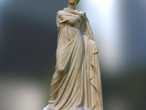polyhymnia varreduras réplicas grego mármore mitologia romano escultura estátua mulher 3d print model - Mito3D