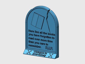booktomb 3d baskı başında ve sonunda taş tombstone 3d print model - Mito3D