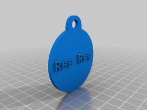 my customized cat tag aunt shelly pets 3d print model - Mito3D