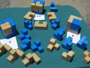 six piece cube puzzles openscad 3d print model - Mito3D