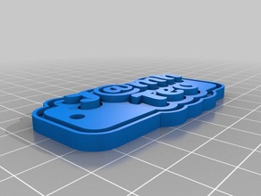 minha personalizado de várias linhas tag porta-chaves chaveiros 3d print model - Mito3D
