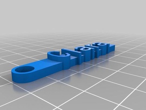 my customized message keychain clara organization 3d print model - Mito3D