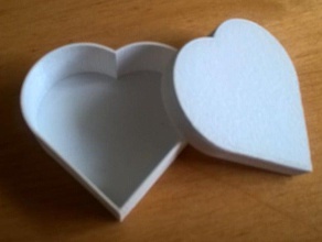 kalp kutu şekli kaplar 3d print model - Mito3D