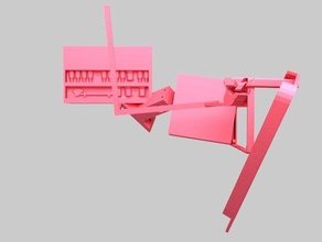 z-butée art l'alignement bin boolean structure union 3d print model - Mito3D
