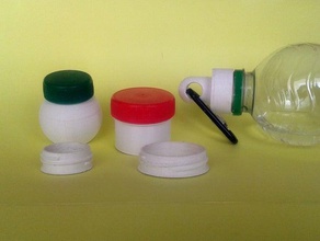necks caps diy bottle cap closure neck design container pet plastic screw 3d print model - Mito3D
