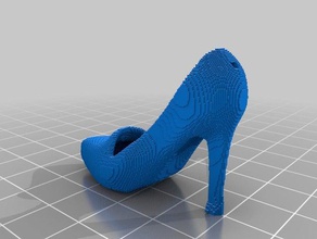 high heel shoe keychain cutout other 3d slash 3d print model - Mito3D